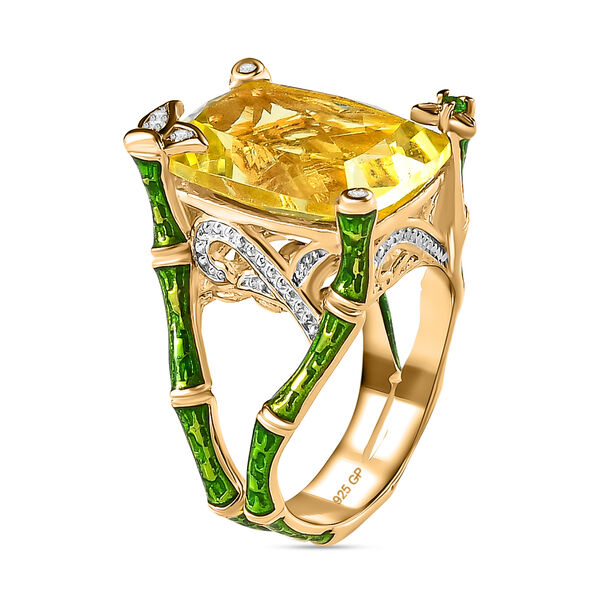 GP Vola via Kollektion - AAA Ouro Verde Quarz und Multi-Edelstein-Ring - 10,27 ct. image number 5