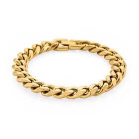 316L Edelstahl IP-Gelbbeschichtung Armband ca. 19 cm ca. 23,20g