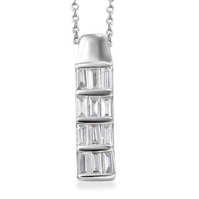 LUXURIANT DIAMOND - Lab Grown Diamant I1-GH Schmuckset ca. 45 cm+ 2.5 cm Extender, 925 Silber rhodiniert ca. 0.80 ct