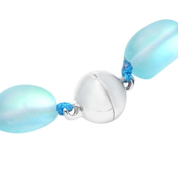 Blaue Mystic-Glas Halskette, ca. 50 cm lang, mit Magnetschloss image number 4