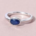 AAA tansanischer, blauer Spinell-Ring, 925 Silber platiniert  ca. 0,87 ct image number 1