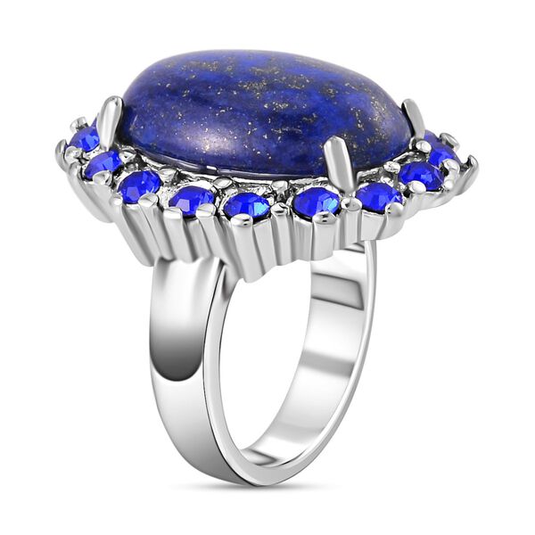 Lapislazuli, Blauer Kristall Ring, 316L Edelstahl, (Gr&ouml;&szlig;e 16.00), ca. 5.00 ct image number 5