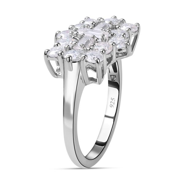 Moissanit Ring, 925 Silber platiniert, ca. 2.16 ct image number 5