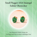 Small Nugget AAA Smaragd Solitär Ohrstecker - 0,70 ct. image number 6