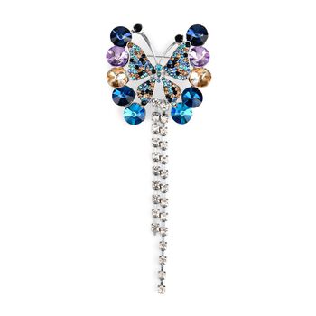 Mehrfarbiger Kristall Brosche