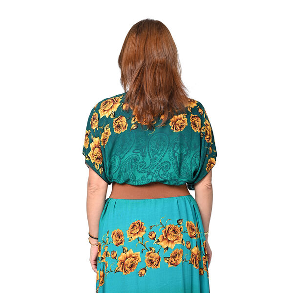 Breiter Stretch Gürtel mit Metall Schnalle, Einheitsgröße Cognacfarben image number 3