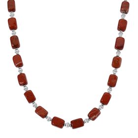 Roter Jaspis Halskette ca. Flexibles cm ca. 300,00 ct.