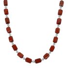 Roter Jaspis Halskette ca. Flexibles cm ca. 300,00 ct.