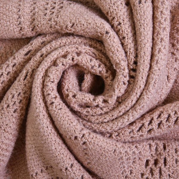 Strickschal mit Quasten und Perlen, Blush Rosa image number 3