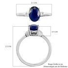 Masoala Saphir und Zirkon-Ring, 925 Silber platiniert, 1,98 ct. image number 6
