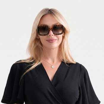 LA MAREY Sonnenbrille mit polarisierten Komfortgl&auml;sern, UV400 Schutz, Braun im Leopardenlook