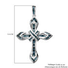 Blauer Diamant P Anhänger 925 Silber platiniert ca. 0,50 ct. image number 5
