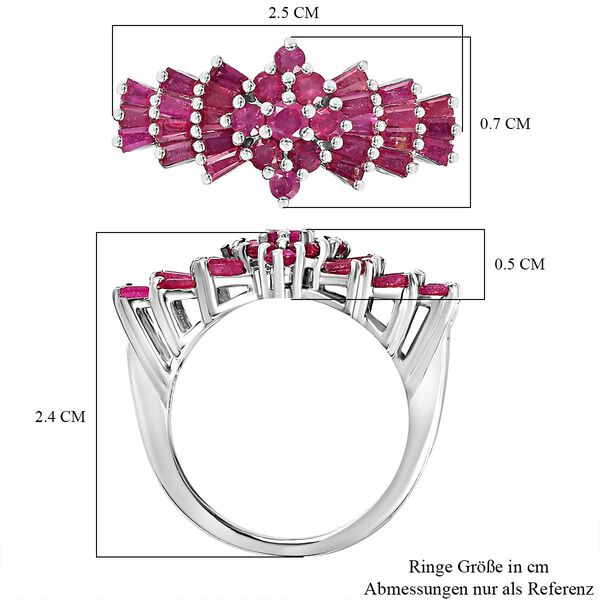 AA Afrikanischer Rubin-Ring, 925 Silber 750 rhodiniert - 1,87 ct. image number 7