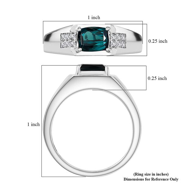 LUXORO AAA Indicolite, Wei&szlig;er Diamant Ring 417 Gold (Gr&ouml;&szlig;e 20.00) ca. 1,47 ct image number 5