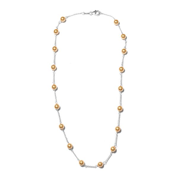 LUSTRO STELLA österreichische, goldene Perle Kristall 45 Cms Halskette- 27,5 ct. image number 4