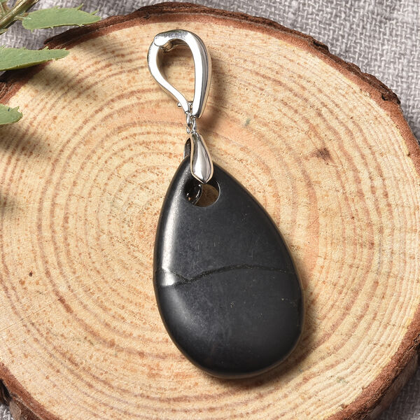 Shungit Anhänger 925 Silber rhodiniert ca. 17,57 ct image number 2