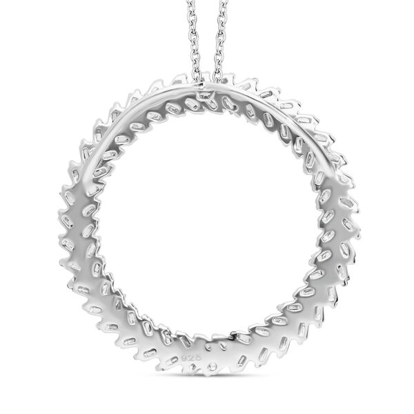 Diamant-Anh&auml;nger mit 45cm Kette, 925 Silber platiniert - 0,50 ct. image number 6