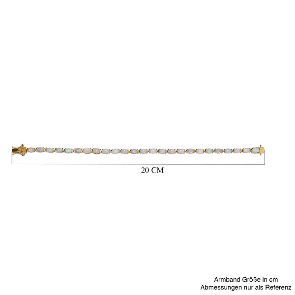 Nat&uuml;rliches, &auml;thiopisches Opal-Armband, ca. 19 cm, 925 Silber Gelbgold Vermeil ca. 7.95 ct image number 5