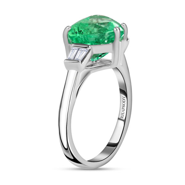 RHAPSODY AAAA Kolumbianischer Smaragd und VS Diamant Ring in 950 Platin - 1,71 ct. image number 6
