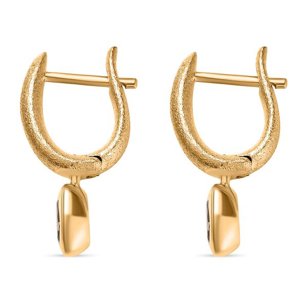 AA nat&uuml;rliche, goldene Tansanit-Ohrringe - 0,70 ct. image number 4