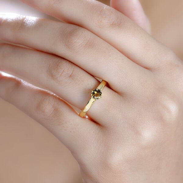 AA Natürlicher, goldener Tansanit Ring - 0,58 ct. image number 3