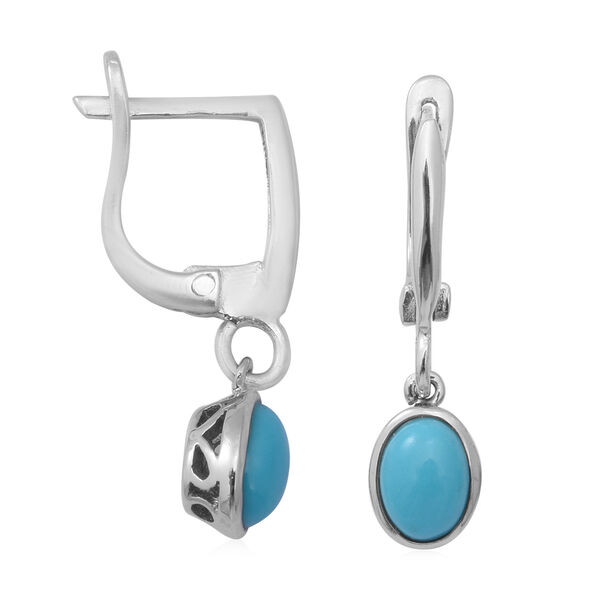 Nat&uuml;rliche Sleeping Beauty T&uuml;rkis-Ohrh&auml;nger in Silber, 1,44 ct. image number 3