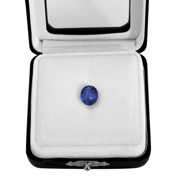 AAAA Tansanit ungefasster Edelstein, Oval- und Facettenschliff - 2,54 ct. image number 3