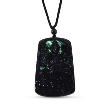 Schwarze Jade Halskette Flexibles cm ca. 115,00 ct.