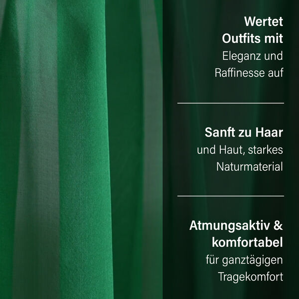 LA MAREY - Chiffonschal aus 100% Maulbeerseide in Gr&uuml;n image number 4