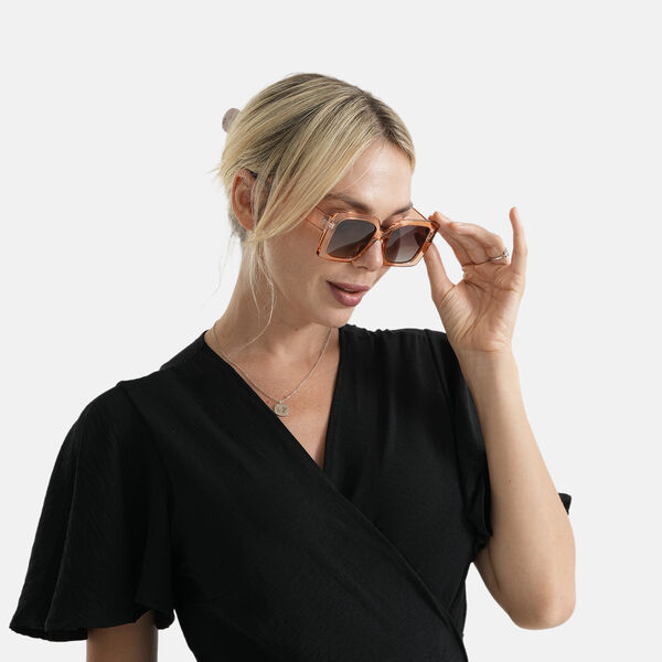 "BRAND: LA MAREY                              lifestyle-Color:Tea color; Size/Profile:Sunglasses-UV400                             Frame: PC Polaroid lenses: TAC    Measurement (cm): 15*15cm Packaging:Black Box" image number 3