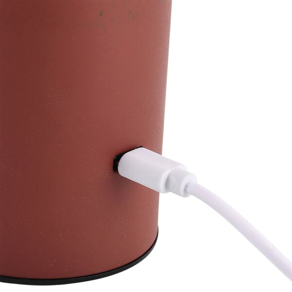 LIVMORE Wiederaufladbare und tragbare LED-Tischlampe, 12,5x20,5cm, Braun image number 6