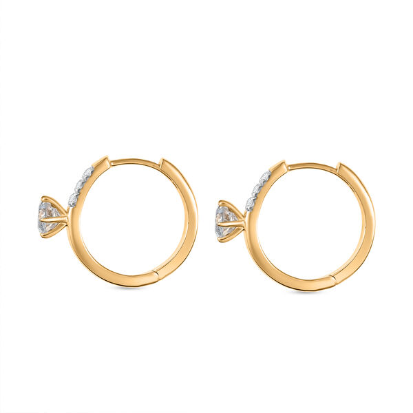 D’Joy Moissanit Ohrringe, 925 Silber 750 vergoldet - 1,12 ct. image number 4