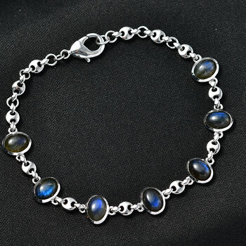 EVER TRUE AAA Labradorit Armband ca. 19 cm Nickelfreies Messing ca. 10,81 ct.