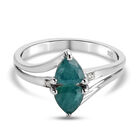 Grandidierit und Zirkon Ring 925 Silber platiniert  ca. 0,98 ct image number 0