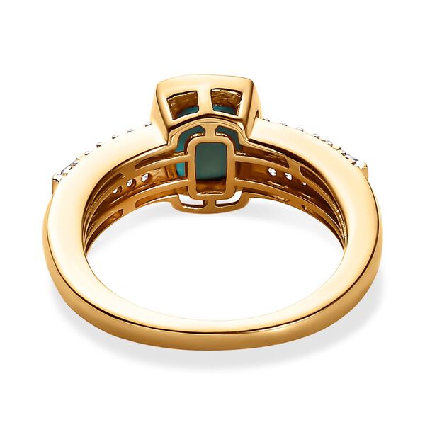 Amerikanischer Sleeping Beauty Türkis, mehrfarbiger Turmalin und Zirkon-Ring - 2,30 ct. image number 6