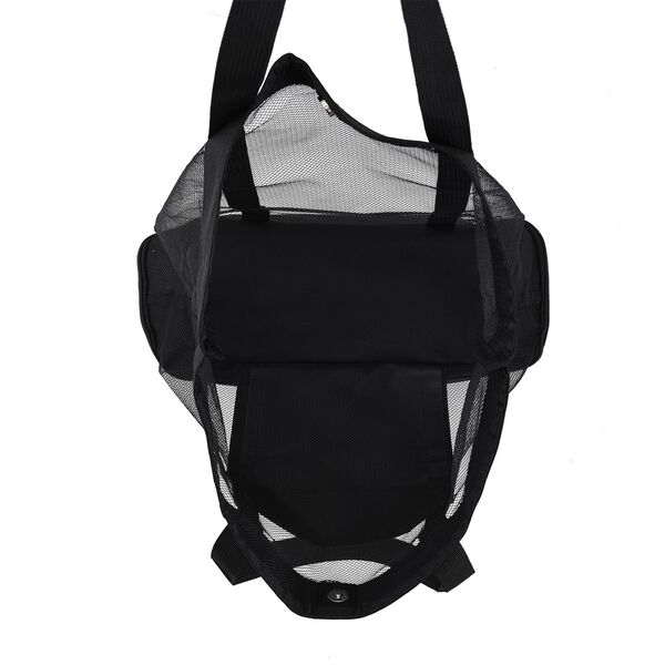 Zweist&ouml;ckige Netz-Einkaufstasche mit K&uuml;hlfach, schwarz image number 7