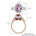 AAA Martha Rocha Kunzit und weißer Diamant-Ring, I2-I3 G-H, 585 Roségold  ca. 3,95 ct image number 6