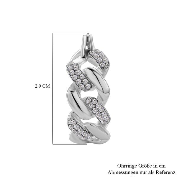 Wei&szlig;er Kristall Ohrringe Nickelfreies Messing Standard image number 5