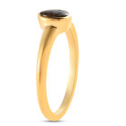 Ammolit Solitär Ring 925 Silber vergoldet  ca. 0,53 ct image number 4