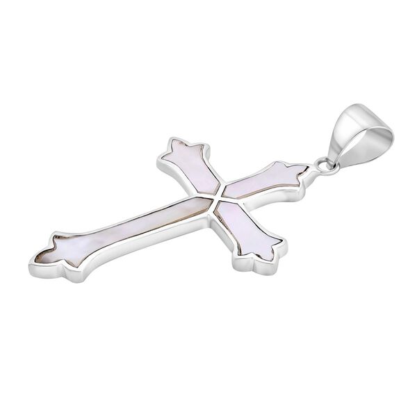 Royal Bali Kollektion- Perlmutt Kreuz Anh&auml;nger image number 3
