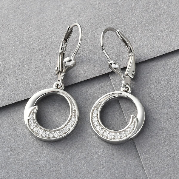 88 Facetten Moissanit Ohrh&auml;nger 925 Silber platiniert ca. 0,24 ct&nbsp; image number 2