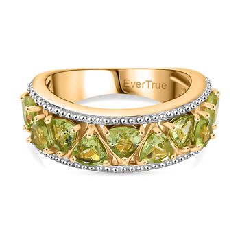 Nat&uuml;rlicher Peridot Ring, Nickelfreies Messing (Gr&ouml;&szlig;e 19.00) ca. 2.34 ct