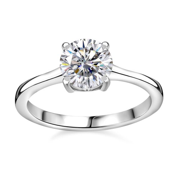 Moissanit Ring, 925 Silber platiniert - 1,18 ct. image number 5