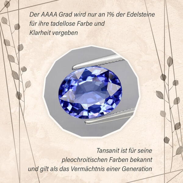 RHAPSODY AAAA Tansanit und VS-EF Diamant Ohrringe in 950 Platin - 2,35 ct. image number 4