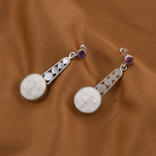 Royal Bali Kollektion- Perlmutt und Ilakaka rosa Saphir Ohrringe- 11,74 ct. image number 1