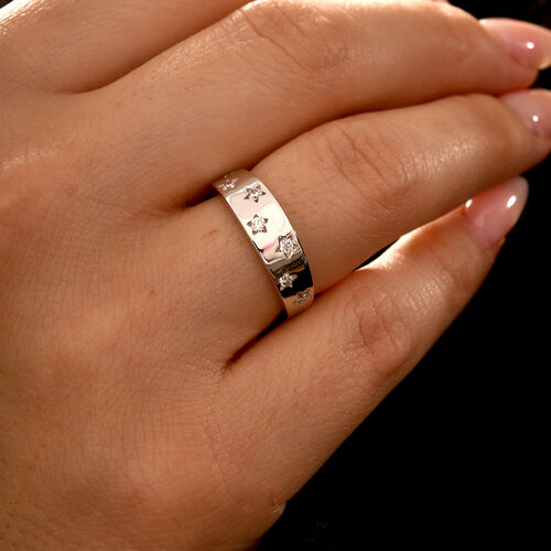 LUXURIANT DIAMOND- SI-GH Labor Diamant Ring, 925 Silber platiniert - 0,20 ct. image number 2