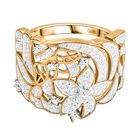 Weißer Diamant Ring Messing (Größe 21.00)