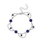 Lapislazuli Armband ca. 19 cm Reiner Edelstahl ca. 20.00 ct