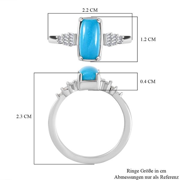 AA Sleeping Beauty T&uuml;rkis und Diamant Ring - 1,67 ct. image number 7