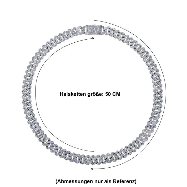 Wei&szlig;er Kristall Halskette ca. 50 cm Standard image number 5